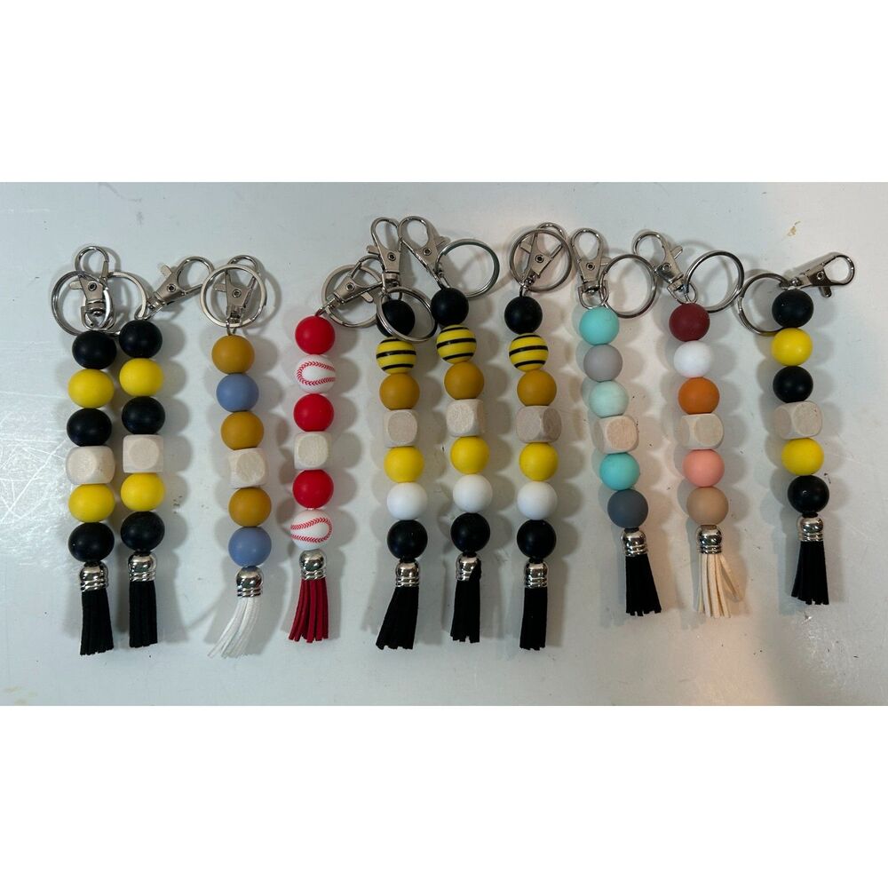 10 Silicone Keychains - selling all together